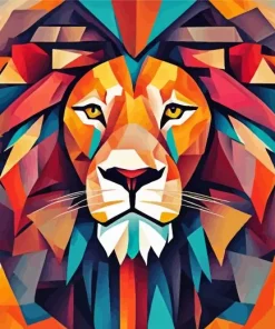 Cool Abstract Lion Art Diamond Painting