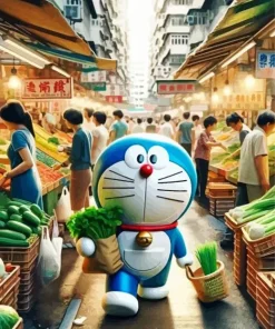 Cute Doraemon Diamond Painting