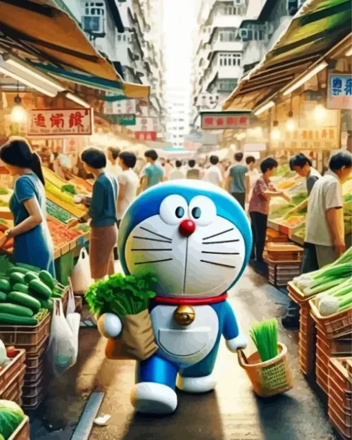 Cute Doraemon Diamond Painting