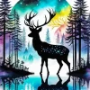 Deer Silhouette Animal Diamond Painting