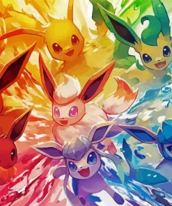Eevee Evolution Art Diamond Painting