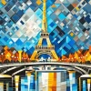 Eiffel Tower Abstract Diamond Painting