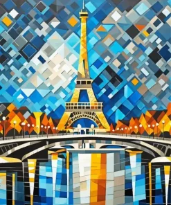 Eiffel Tower Abstract Diamond Painting