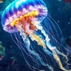 Electric Jellyfish Animal Art Diamond Painting