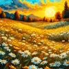 Field Daisies Art Diamond Painting
