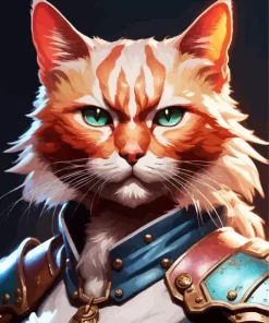 Fighting Cat Art Diamond Painting