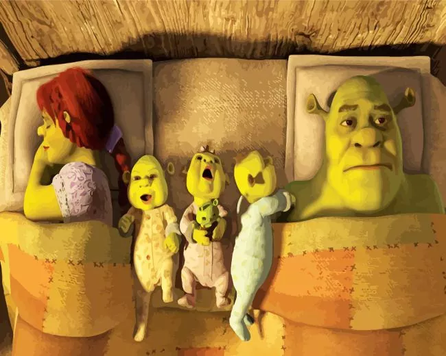 fiona and shrek babies art Diamond Paints Fiona And Shrek Babies Art Diamond Painting