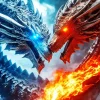 Fire And Ice Dragon Diamond Painting