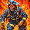 Firefighter Man Art Diamond Painting