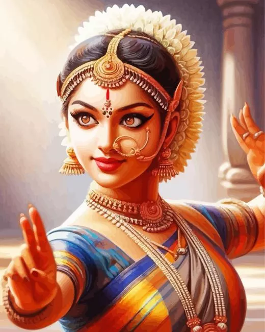 gorgeous indian woman folk art Diamond Paints Gorgeous Indian Woman Folk Art Diamond Painting