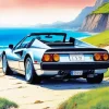 Grey Ferrari 308 Diamond Painting