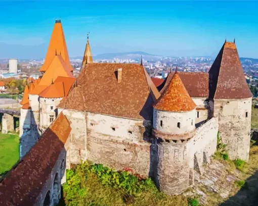 Hunyad Castle Romania Diamond Painting - DiamondPaintingKitsAustralia.COM