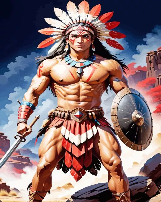 indian warrior Diamond Dotz Indian Warrior Diamond Painting