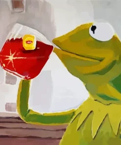 Kermit Drinking Tea Diamond Painting