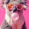 Koala Bubble Gum Diamond Painting