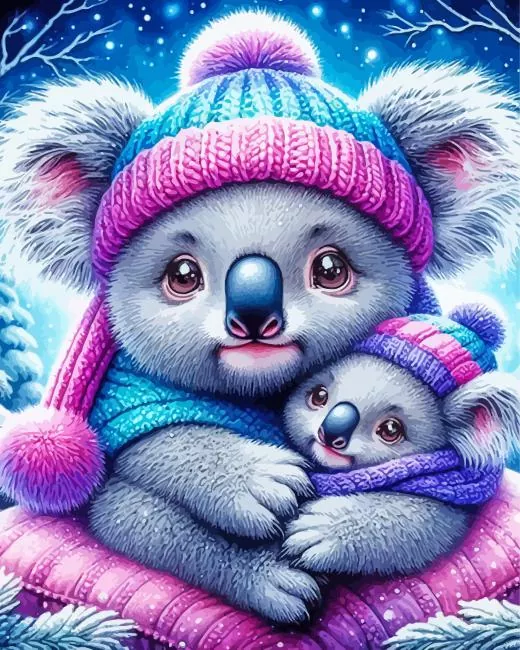 koala family art Diamond Paints Koala Family Art Diamond Painting