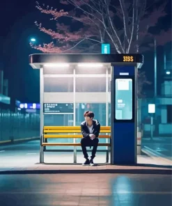 Korean Bus Stop Diamond Painting