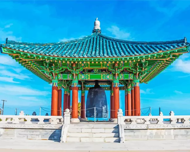 korean friendship bell Diamond With Numbers Korean Friendship Bell Diamond Painting