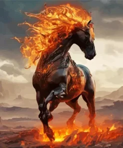 Lava Horse Diamond Painting