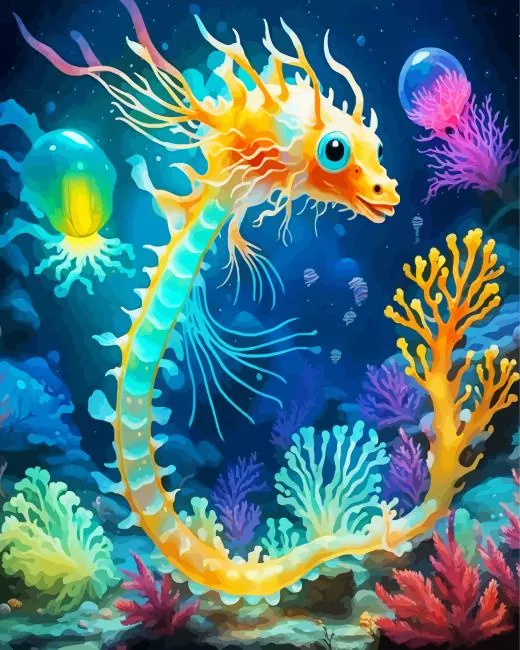 leafy sea dragon art Diamond Paints Leafy Sea Dragon Art Diamond Painting