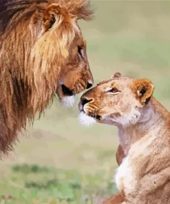 Lion And Lioness Diamond Painting