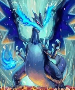 Mega Charizard X Art Diamond Painting