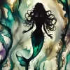 Mermaid Silhouette Art Diamond Painting