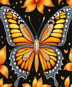 Monarch Butterfly Art Diamond Painting