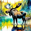 Moose Animal Diamond Painting