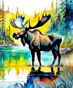 Moose Animal Diamond Painting