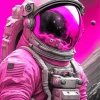 Purple Astronaut Diamond Painting