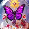 Purple Butterfly Art Diamond Painting
