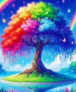 Rainbow Tree Art Diamond Painting