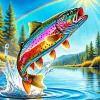 Rainbow Trout Art Diamond Painting