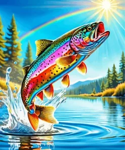 Rainbow Trout Art Diamond Painting