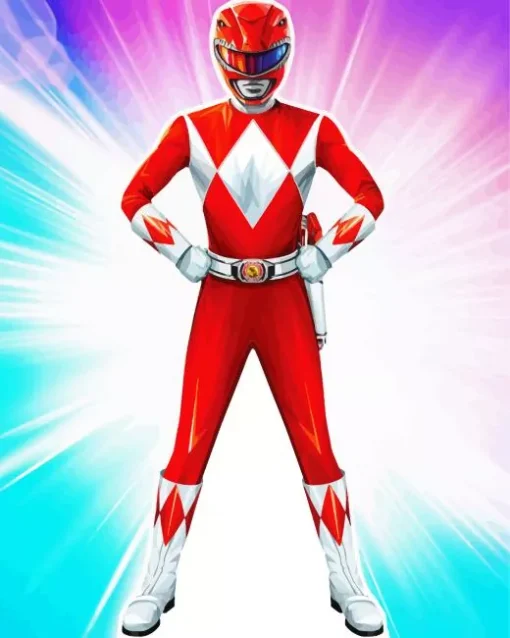Red Power Ranger Diamond Painting