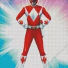 Red Power Ranger Diamond Painting