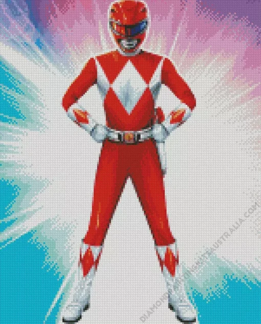 Red Power Ranger Diamond Painting