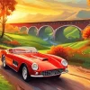 Red Vintage Ferrari Diamond Painting