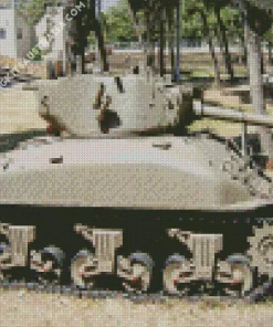 Sherman Tank Diamond Painting