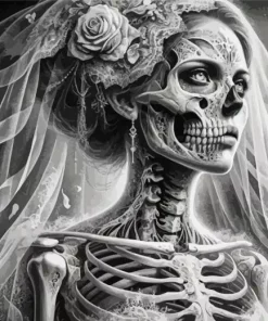 Skull Bride Diamond Painting
