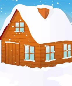 Snow House Diamond Painting
