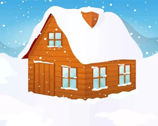 Snow House Diamond Painting