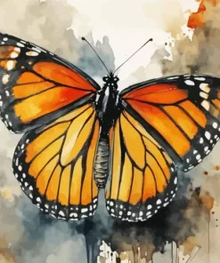 Splash Monarch Butterfly Diamond Painting