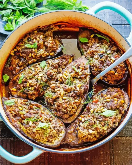 stuffed eggplant Diamond Dotz Stuffed Eggplant Diamond Painting