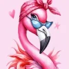 Stylish Flamingo Diamond Painting