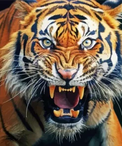 Tiger Roaring Diamond Painting