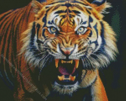Tiger Roaring Diamond Painting