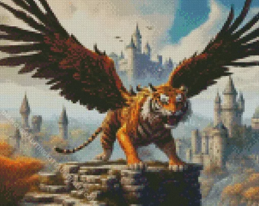 Tiger With Wings Diamond Painting