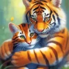 Tigers Hug Diamond Painting